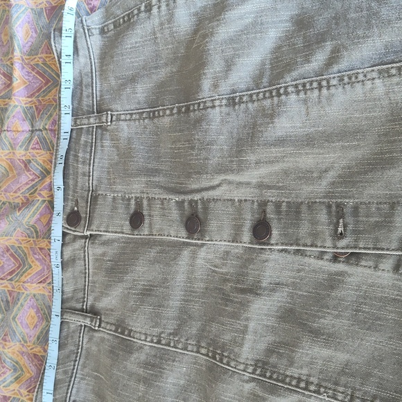 Size 8 Women's Grey-green Cotton Mossimo Supply Co. Button-Front Skirt 💚 - Picture 13 of 16